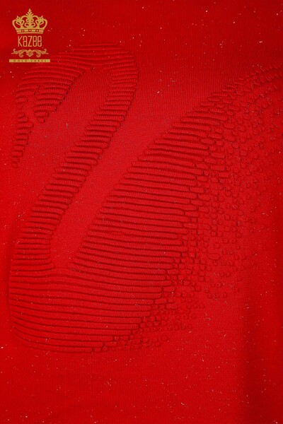 Женский трикотаж оптом круглый вырез вышивка лебедь с люрексом - 15847 | КАZЕЕ - 3