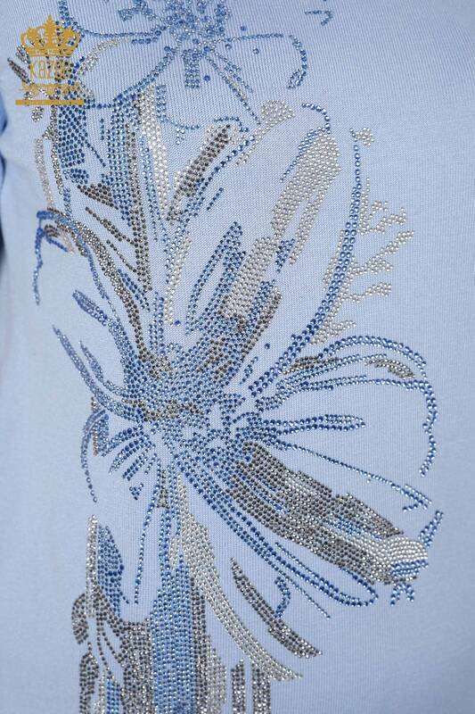 Женский трикотаж свитер оптом американка с стразами цветы - 16693 | КАZЕЕ
