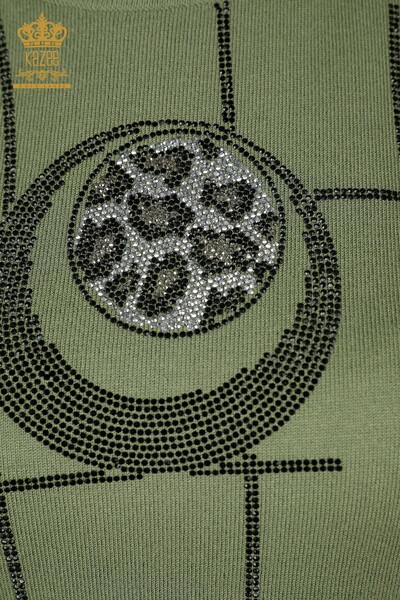 Женский трикотаж свитер оптом американка стойка воротник с камнями шары - 16774 | КАZЕЕ - Thumbnail