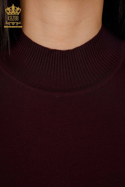 Женский трикотаж свитер оптом американка стойка воротник с стразами - 16712 | КАZЕЕ - Thumbnail