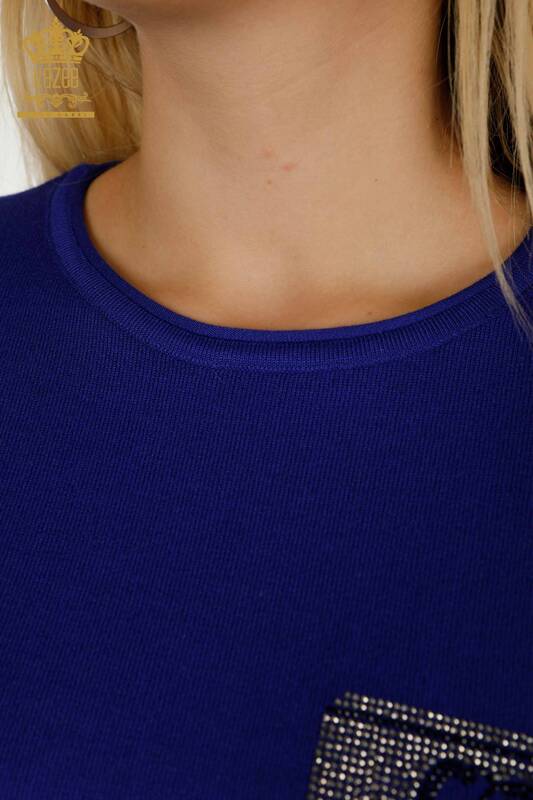 Женский вязаный свитер оптом американская модель электрический цвет - 30534 | КАZEE