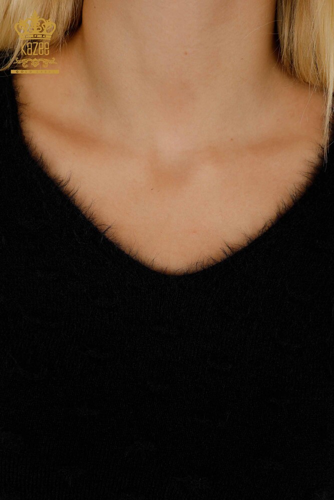 Женский трикотаж Свитер оптом Ангора Черный - 18474 | КАZEE - 3