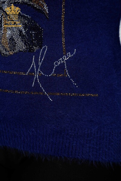 женский трикотаж свитер оптом Ангорский узор Электрический цвет - 16995 | КАZEE - Thumbnail
