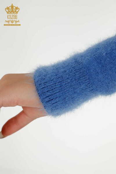 Женский трикотажный свитер оптом Ангора Синий - 18474 | КАZEE - Thumbnail