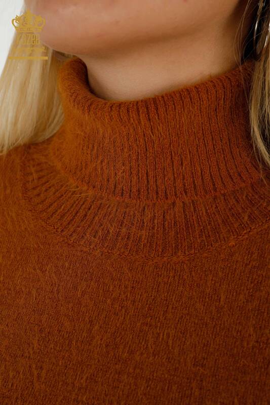 Женский трикотаж оптом, свитер из ангорской водолазки с логотипом Тан - 12046 | КАZEE