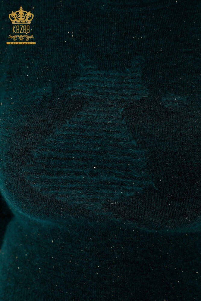 Женский Трикотаж Свитер Оптом Ангора Воротник Стенд Нефти - 19071 | КАZЕЕ - 3