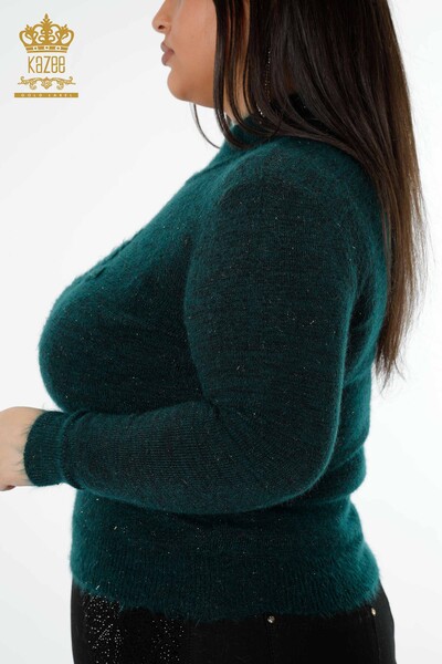 Женский Трикотаж Свитер Оптом Ангора Воротник Стенд Нефти - 19071 | КАZЕЕ - 5