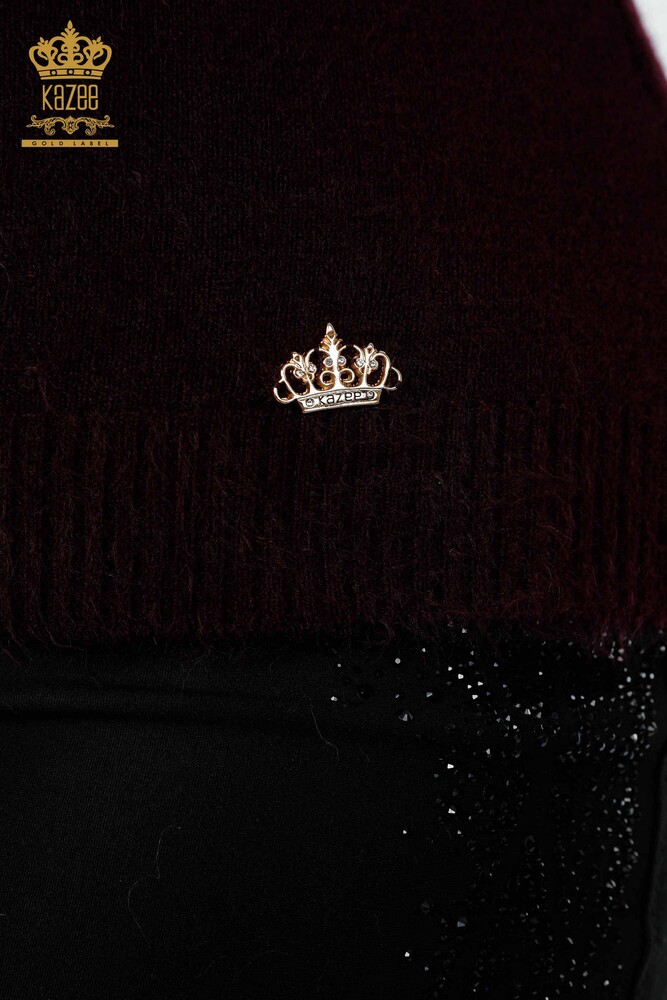 Женский трикотажный свитер оптом Базовый Ангора Слива - 18830 | КАZEE - 4