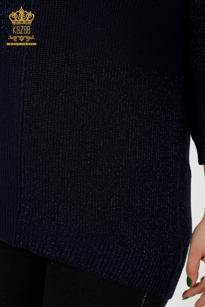женская блузка оптом два цвета темно-синий - 30093 | КАZEE - Thumbnail
