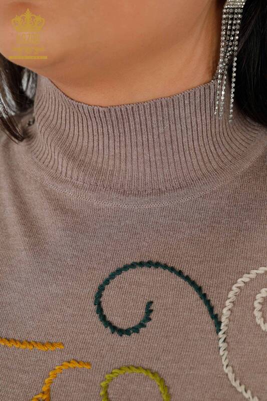 женский трикотаж свитер оптом красочные узорчатые норки - 15844 | КАZEE