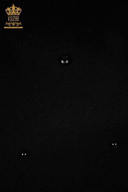 Женский трикотаж свитер оптом круглый вырез без рукава с камнями - 16955 | КАZЕЕ