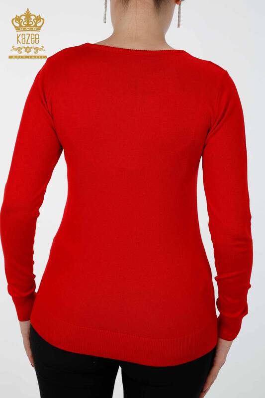 Женский трикотаж свитер оптом круглый вырез девушка африканка с камнями - 15728 | КАZЕЕ