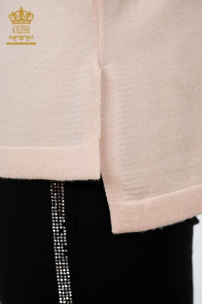 Женский трикотаж свитер оптом круглый вырез с камнями- 16623 | КАZЕЕ - Thumbnail