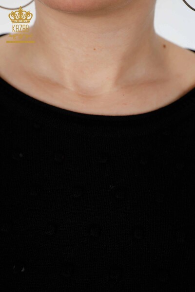Женский трикотаж свитер оптом круглый вырез в горошек - 13021 | КАZЕЕ - Thumbnail