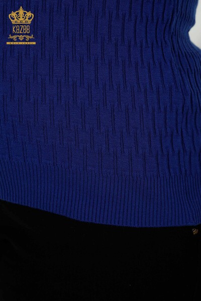 Женские трикотажные свитера оптом - Воротник-стойка - Электрический цвет - 30338 | КАZEE - Thumbnail