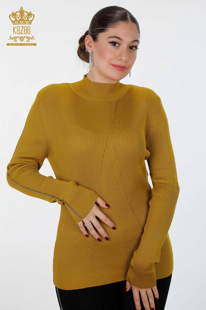 Женский трикотаж свитер оптом стойка воротник вязка - 16248 | КАZЕЕ - 26