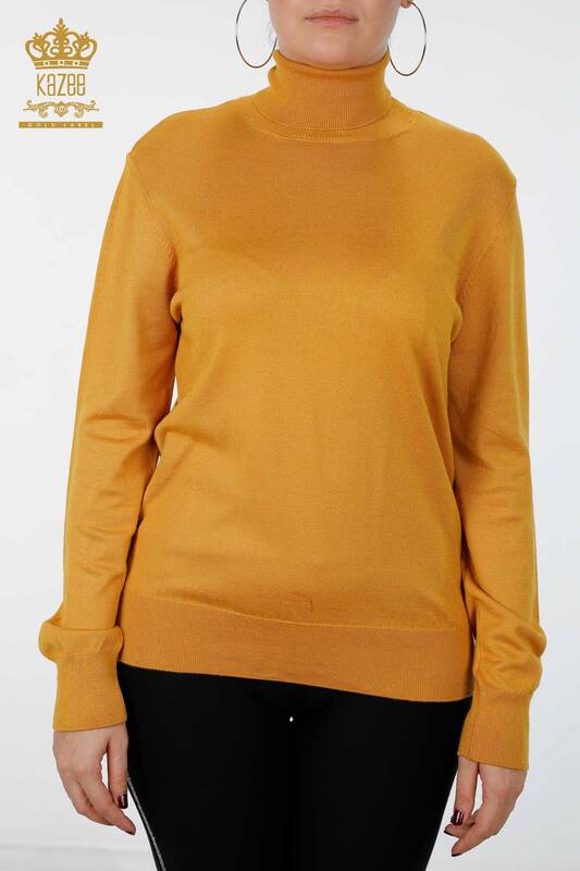 Женский трикотаж свитер оптом водолазка с люрексом базовый - 15144 | КАZЕЕ