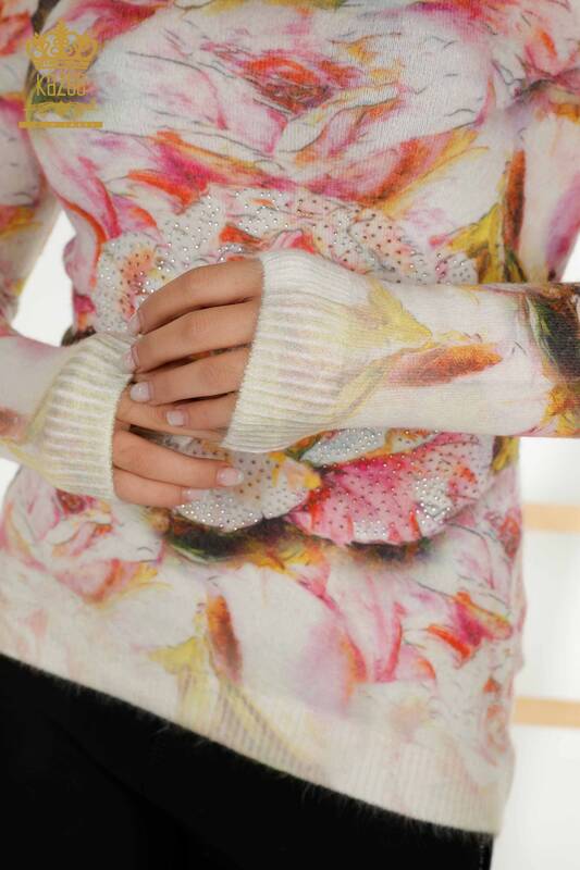 женский трикотаж свитер оптом цифровая печать узор - 18425 | КАZEE