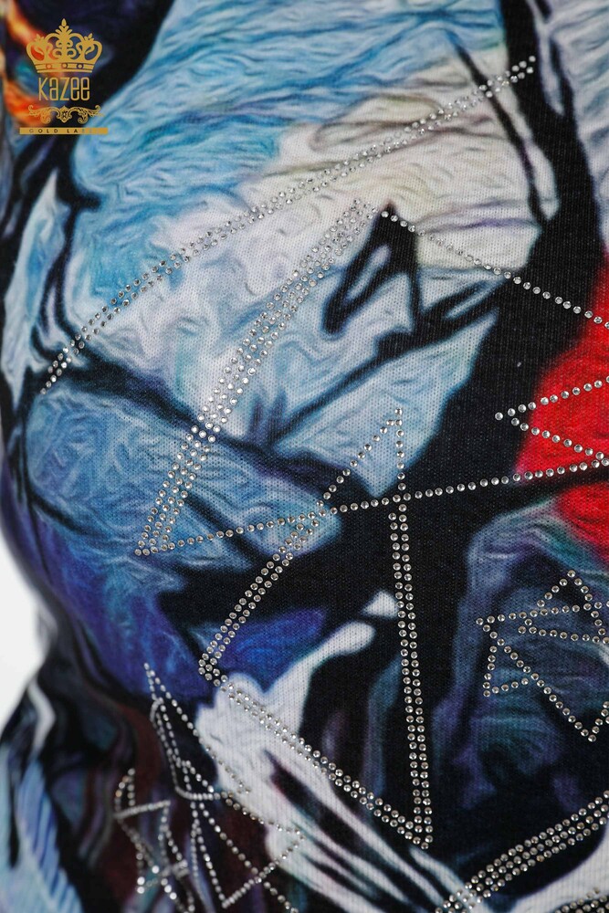 женский трикотаж свитер оптом цифровая печать шаблон - 16914 | КАZEE - 3