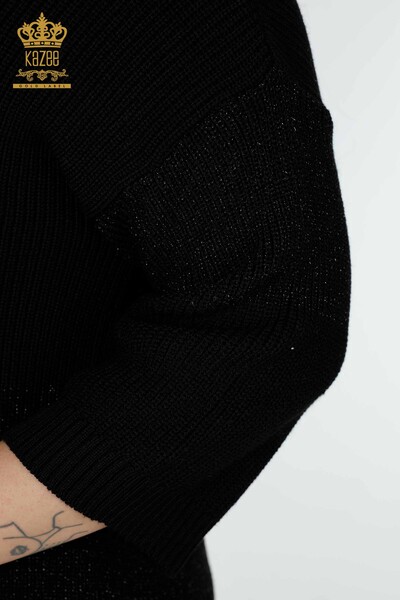 женская блузка оптом двухцветная черная - 30093 | КАZEE - Thumbnail