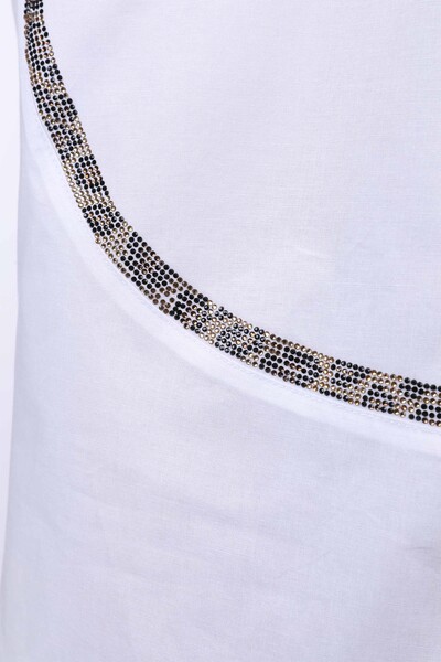 Женские рубашки оптом с кристаллическам камнем леопард узороми - 17052 | КАZЕЕ - Thumbnail
