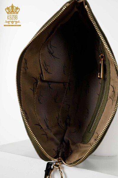 женская сумка оптом Камуфляж Вышитый Камнем Хаки - 528 | КАZEE - Thumbnail